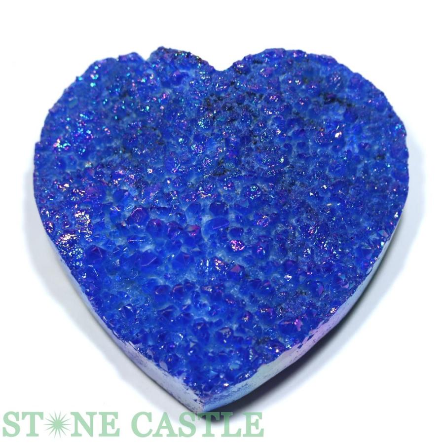 石流通センター 一点物 天然石 原石 ハート型 オーロラクラスター