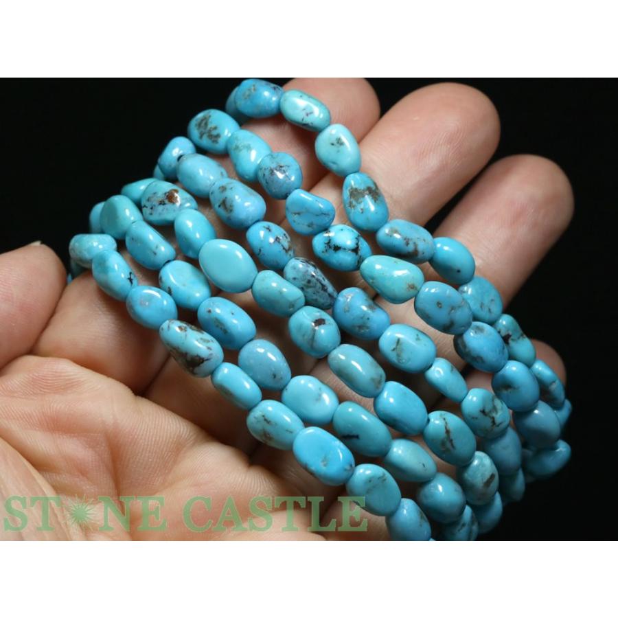 石流通センター 高品質 天然石 ブレスレット 天然ターコイズ (2A