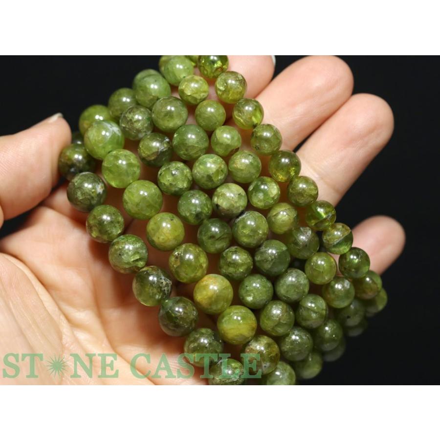 石流通センター 高品質 天然石 ブレスレット ペリドット (A) (約10
