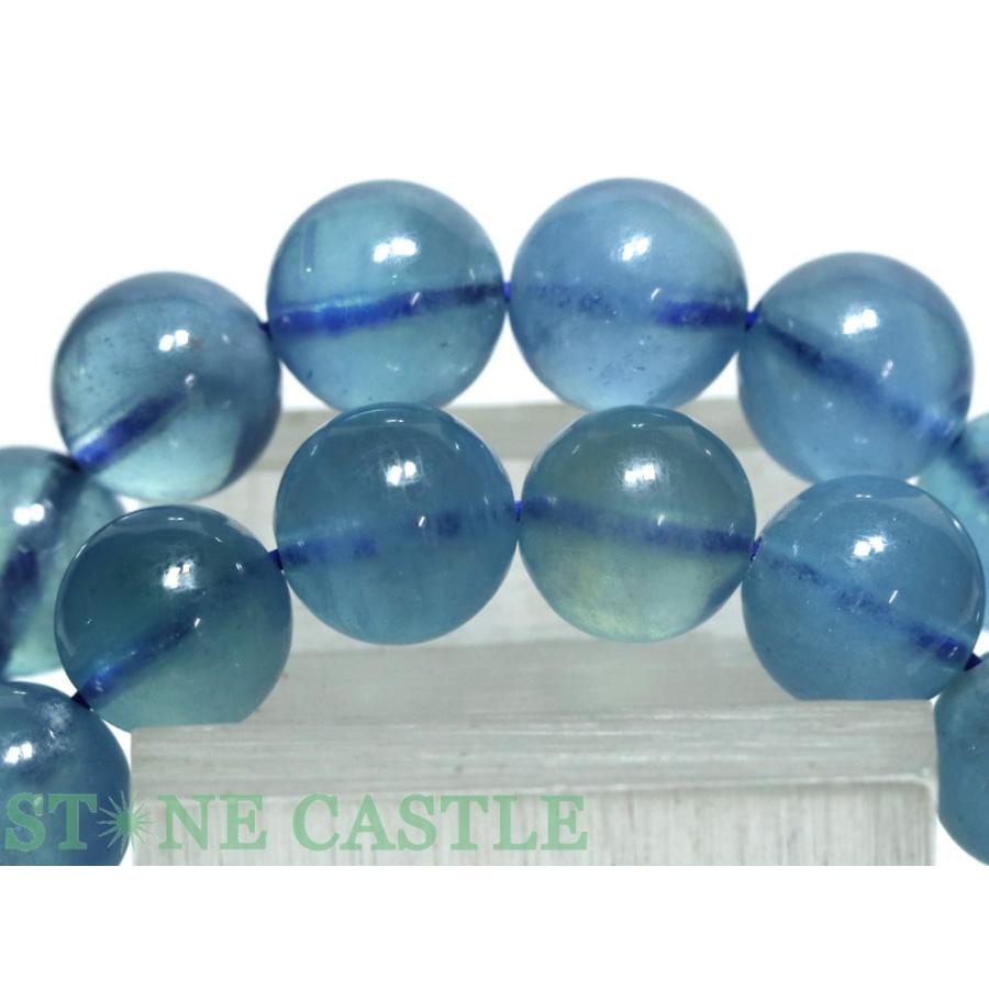 石流通センター 高品質 天然石 ブレスレット ディープアクアマリン (3A