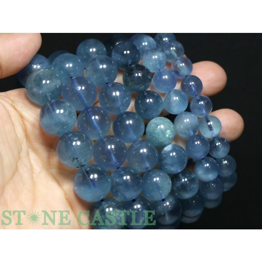 石流通センター 高品質 天然石 ブレスレット ディープアクアマリン (3A