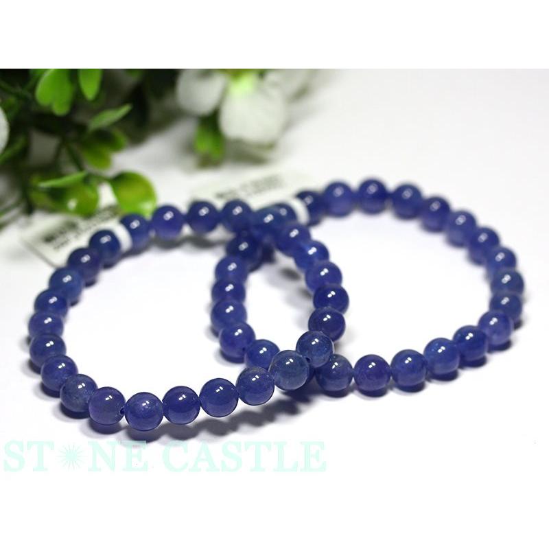 石流通センター 高品質 天然石 ブレスレット タンザナイト (4A) (約6.5