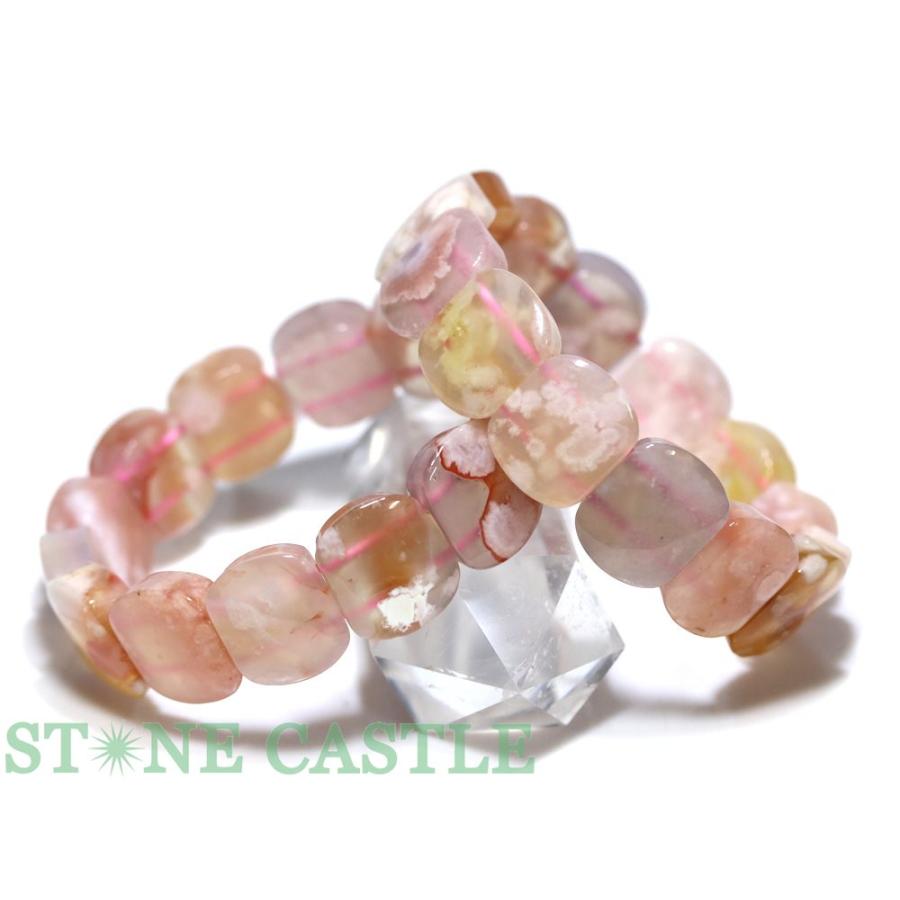 石流通センター 高品質 天然石 ブレスレット 桜瑪瑙 (2A 石流通センター 高品質 天然石 ブレスレット 桜瑪瑙 (2A