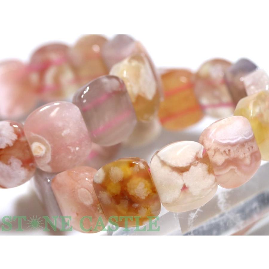 石流通センター 高品質 天然石 ブレスレット 桜瑪瑙 (2A 石流通センター 高品質 天然石 ブレスレット 桜瑪瑙 (2A