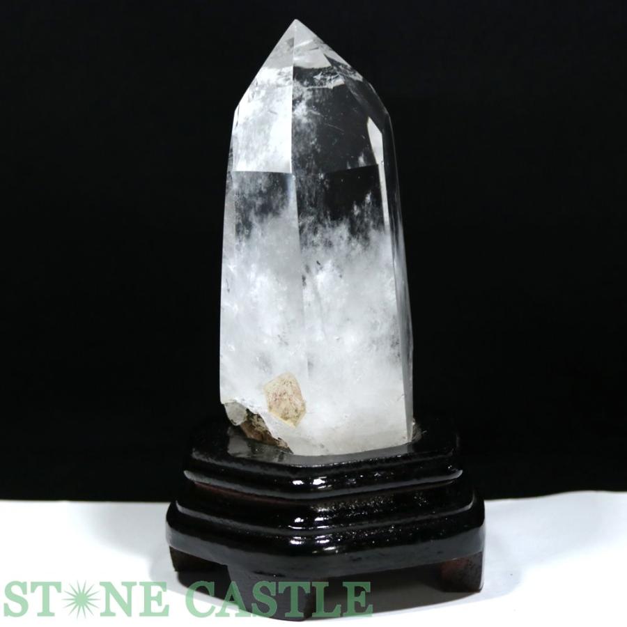 石流通センター 一点物 天然石 置き石 ポイント型 水晶 (EX) (台付) No 