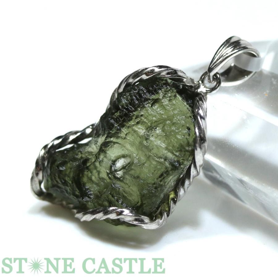 石流通センター 一点物 天然石 ペンダント モルダバイト 原石 No.70