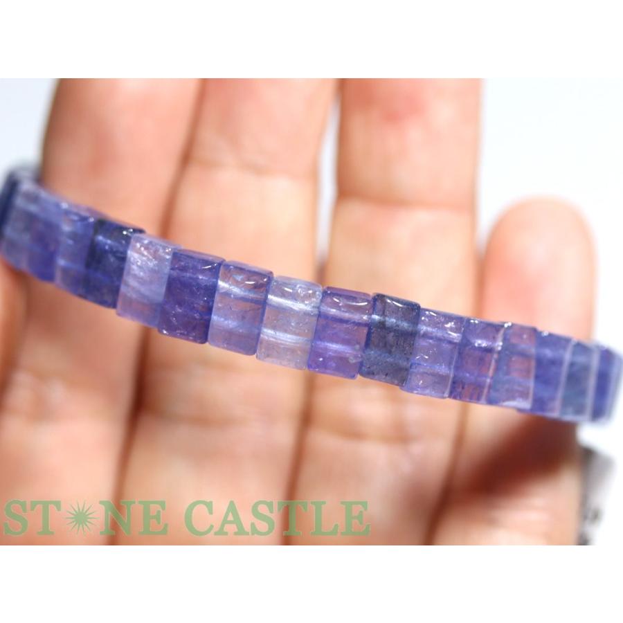 石流通センター 一点物 天然石 ブレスレット タンザナイト (5A 
