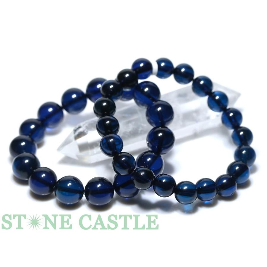 石流通センター 高品質 天然石 ブレスレット サファイアブルーアンバー