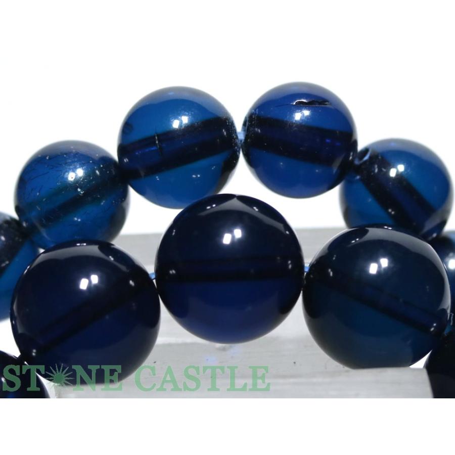 石流通センター 高品質 天然石 ブレスレット サファイアブルーアンバー