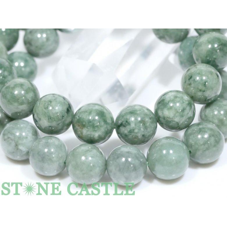 石流通センター 高品質 天然石 ブレスレット 日本翡翠 緑 (糸魚川産) (約12mm) パワーストーンの画像