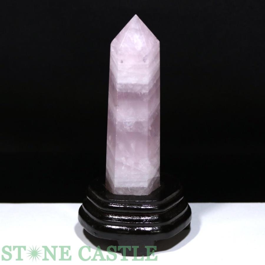 石流通センター 一点物 天然石 置き石 ポイント型 ローズクォーツ (EX