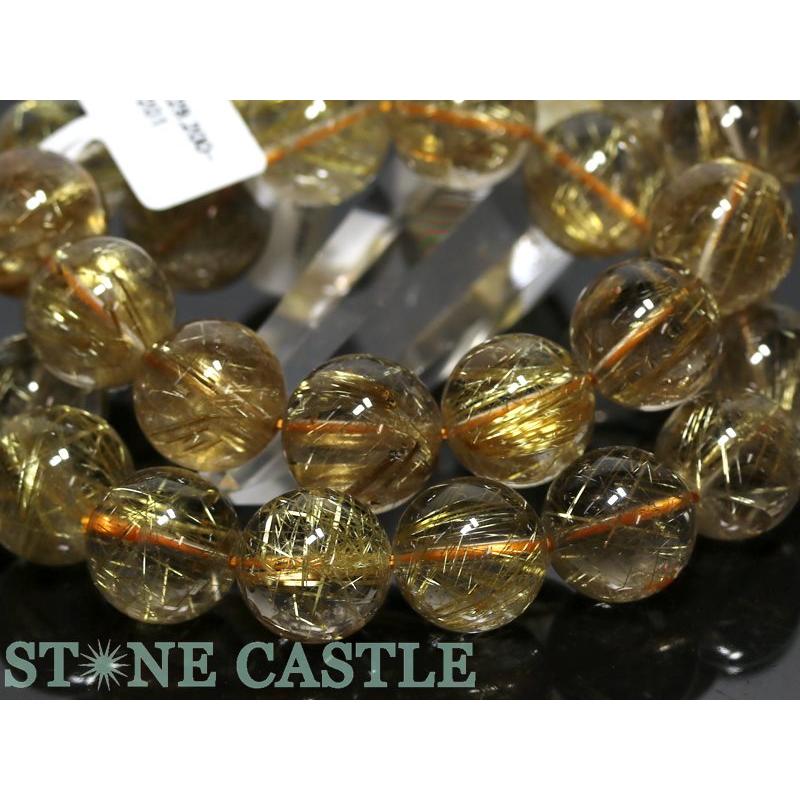 石流通センター 高品質 天然石 ブレスレット 極太タイチンルチルクォーツ (6A) (約15〜15.5mm) (ケース付) パワーストーン_1