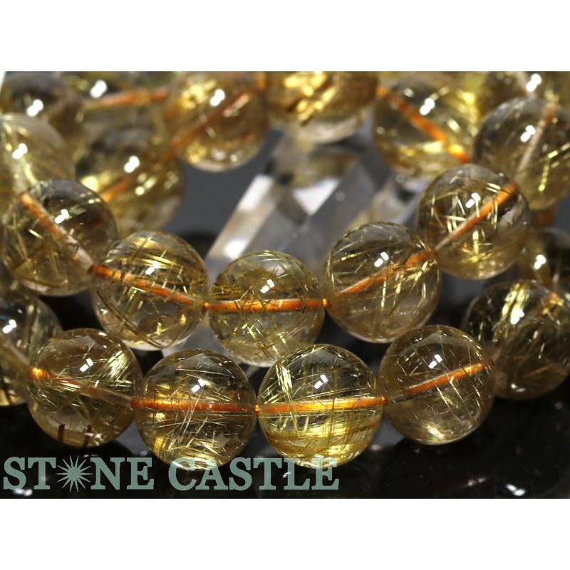 石流通センター 高品質 天然石 ブレスレット 極太タイチンルチルクォーツ (6A) (約15〜15.5mm) (ケース付) パワーストーン_2