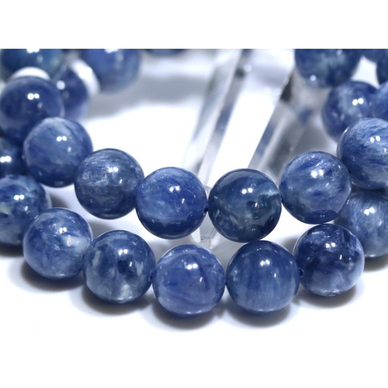 在庫処分　高品質　大玉　天然石カイヤナイト約13.5㍉ブレスレット　男女兼用 石流通センター 高品質 天然石 ブレスレット カイヤナイト (3A