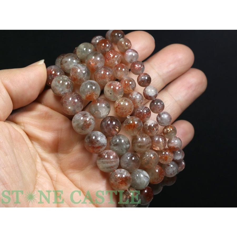 高品質　天然石　アルーシャサンストーン　ブレスレット 高品質]アルーシャサンストーンブレスレット（約8.5mm玉