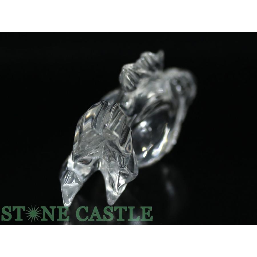 石流通センター 一点物 天然石 彫刻置物 金魚 水晶 (5A) No.31
