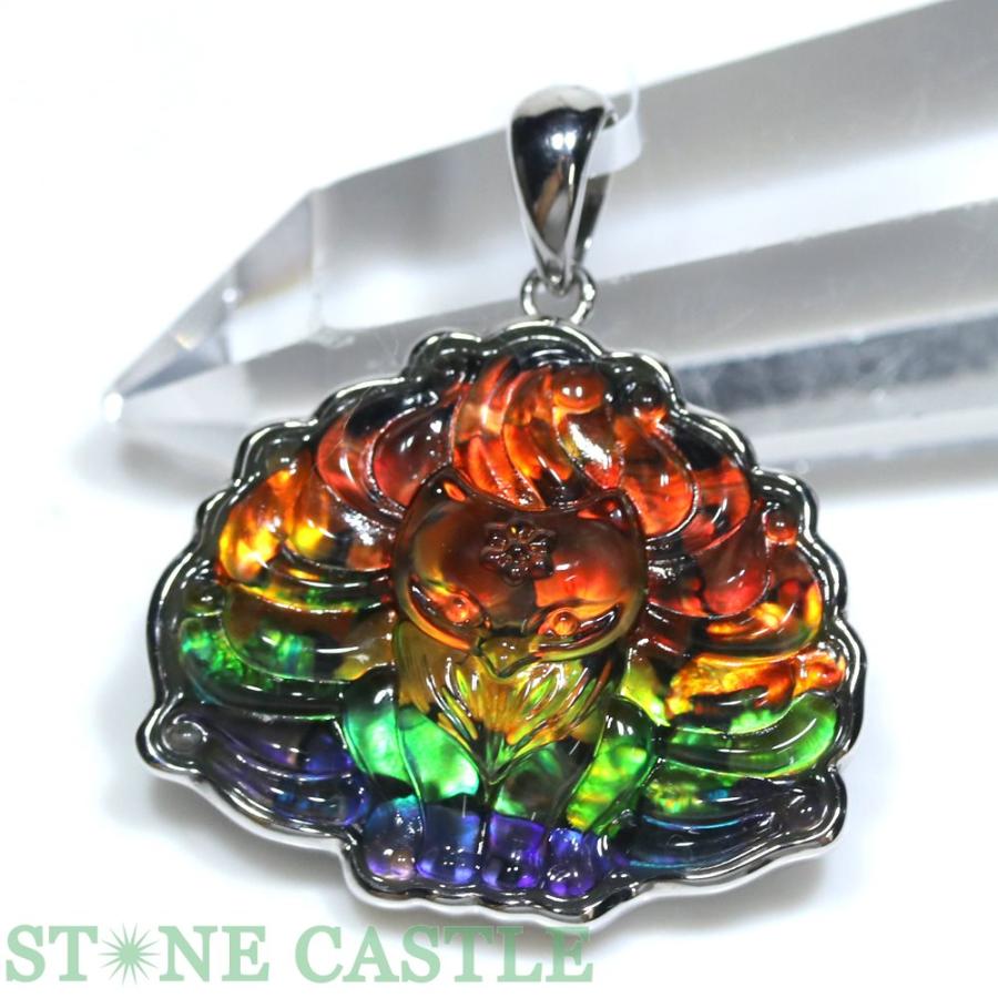 アンモライト ペンダント pt 一点物