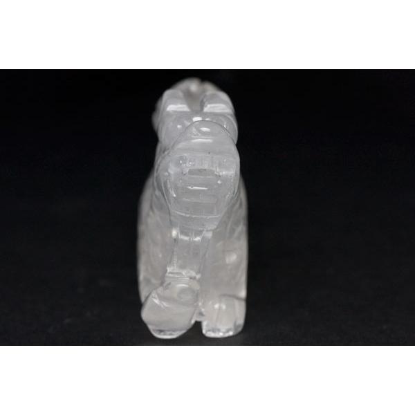 石流通センター 天然石 彫刻置物 龍 約50x37mm ローズクォーツ