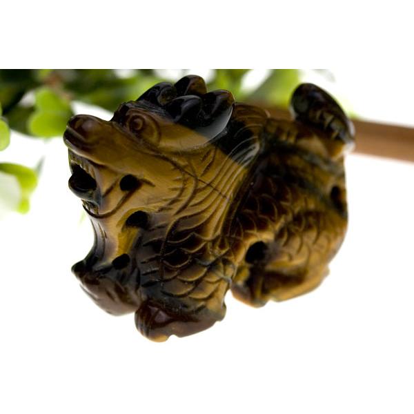 石流通センター 天然石 彫刻置物 龍 約50x37mm ローズクォーツ