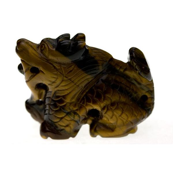 石流通センター 天然石 彫刻置物 龍 約50x37mm ローズクォーツ