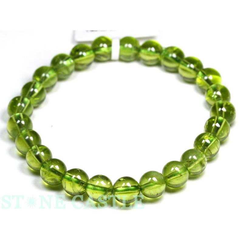 石流通センター 高品質 天然石 ブレスレット ペリドット (最高級) (約
