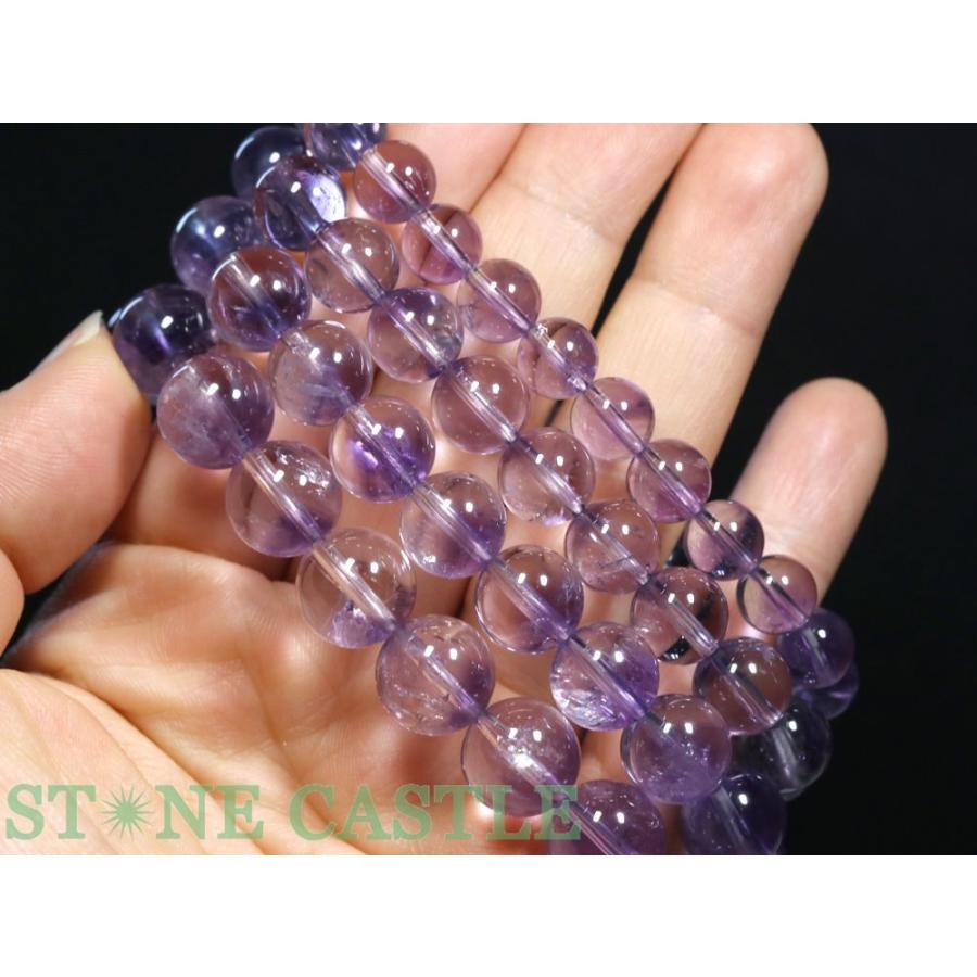 石流通センター 高品質 天然石 ブレスレット ラベンダーアメジストファントム (3A) (マダガスカル産) (約10〜10.5mm) パワーストーン_4