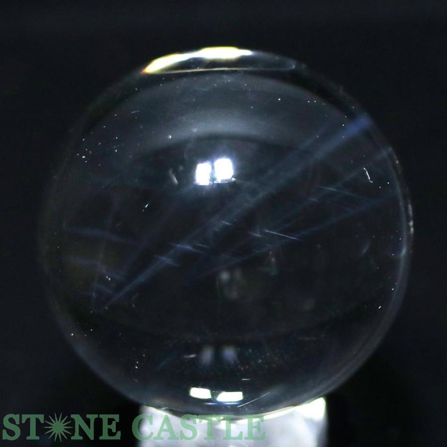 石流通センター 置石一点物 天然石 置き石 丸玉 エンジェルラダークォーツ (AAA) 約31mm 8797F (鑑別書付) パワーストーン