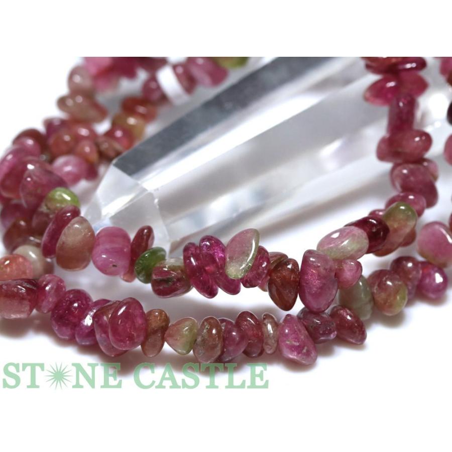 石流通センター 高品質 天然石 ブレスレット ピンクトルマリン さざれ