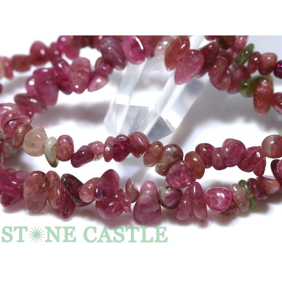 石流通センター 高品質 天然石 ブレスレット ピンクトルマリン さざれ