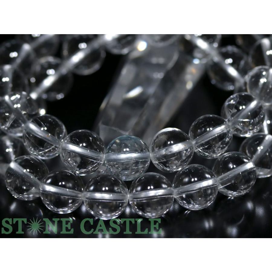 石流通センター 高品質 天然石 ブレスレット ホワイトトパーズ (ブラジル産) (約11〜11.5mm) (鑑別済) パワーストーン_2