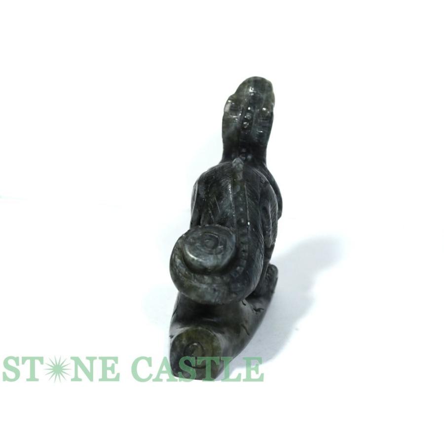 石流通センター 一点物 天然石 彫刻置物 恐竜 ラブラドライト No.04