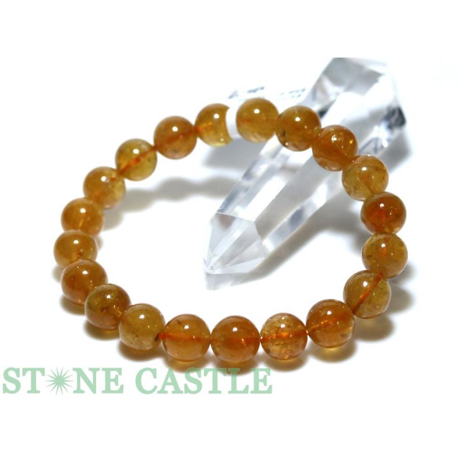 石流通センター 一点物 天然石 ブレスレット オレンジトルマリン (5A
