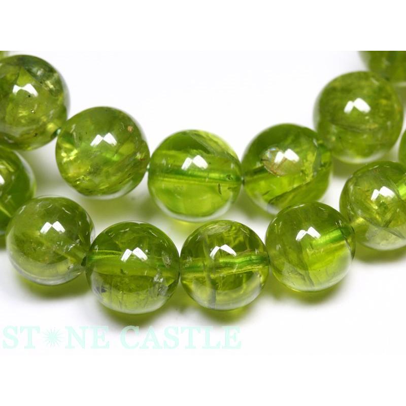 石流通センター 高品質 天然石 ブレスレット ペリドット (6A) (約10〜10.5mm) (ケース付) パワーストーンの画像