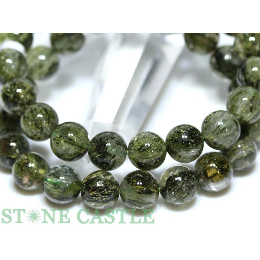 石流通センター 高品質 天然石 ブレスレット グリーントルマリンマイカ