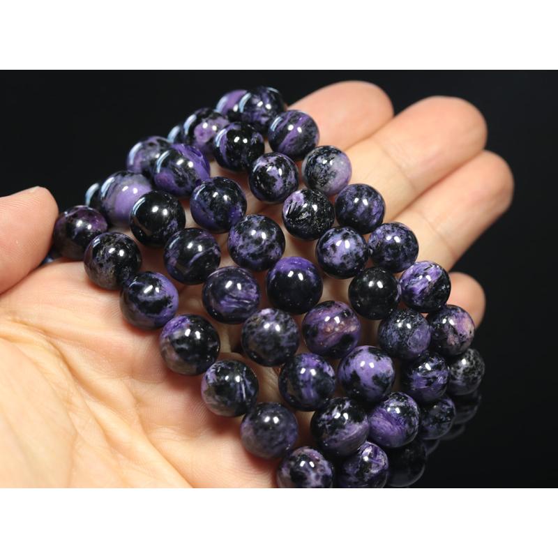 kicco様☆天然石★チャロアイト ☆ブレスレット ☆13mm 楽天市場】チャロアイト ブレスレット 13mm 18.5cm メンズM