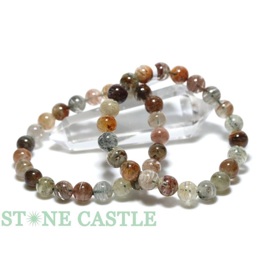 石流通センター 高品質 天然石 ブレスレット 四季ガーデンファントム