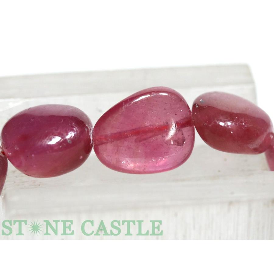 石流通センター 一点物 天然石 ブレスレット ピジョンブラッドルビー (最高級) タンブル型 No.05 (ケース付) パワーストーンの画像