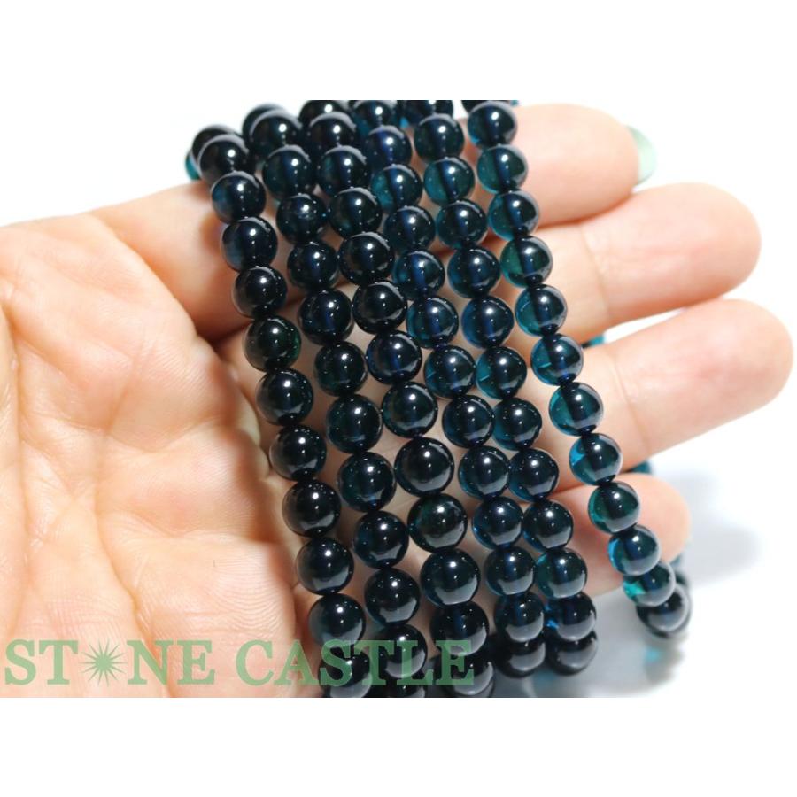 石流通センター 高品質 天然石 ブレスレット サファイアブルーアンバー