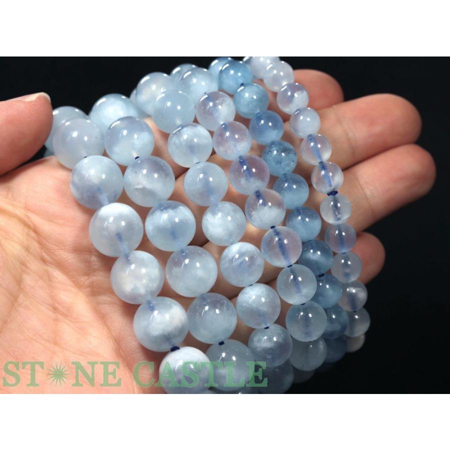 石流通センター 高品質 天然石 ブレスレット エンジェルクラウドアクア
