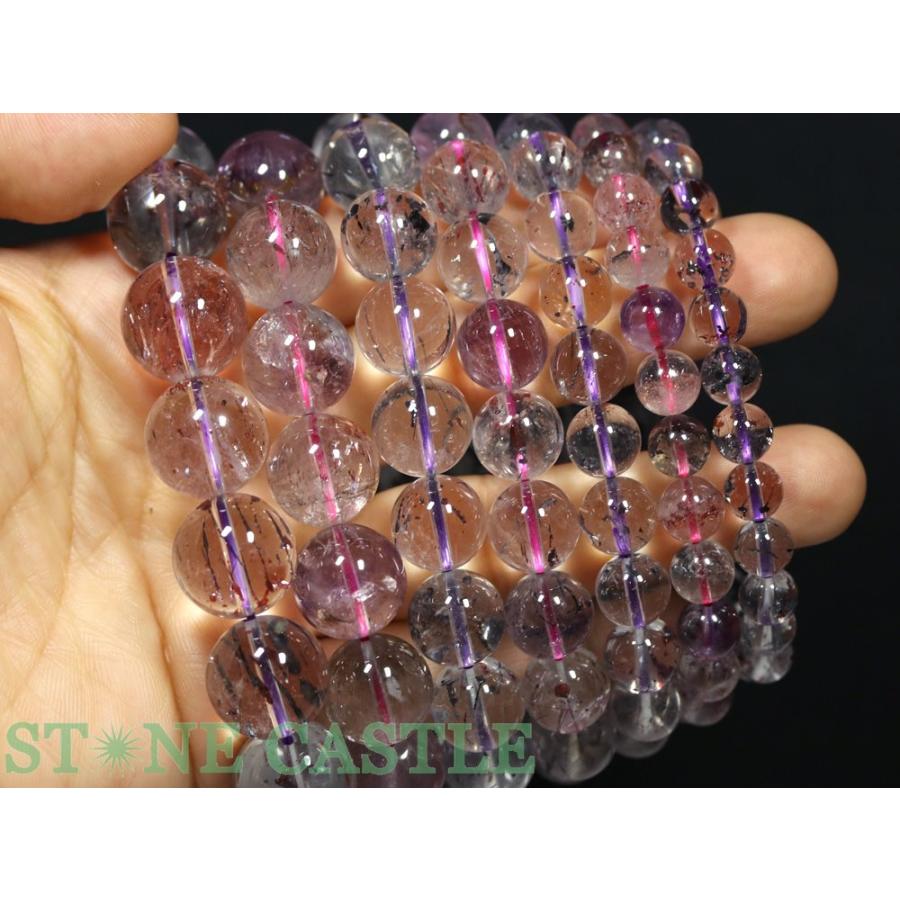石流通センター 高品質 天然石 ブレスレット サチャロカスーパーセブン (5A) (約14〜14.5mm) (ケース付) パワーストーンの画像