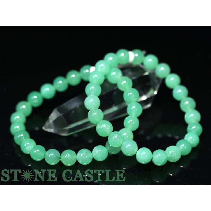 石流通センター 高品質 天然石 ブレスレット クリソプレーズ (5A) (約8〜8.5mm) パワーストーン