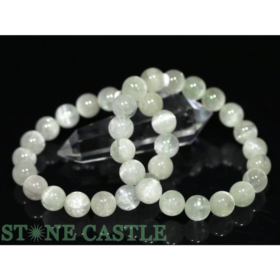 石流通センター 高品質 天然石 ブレスレット グリーンクンツァイト  