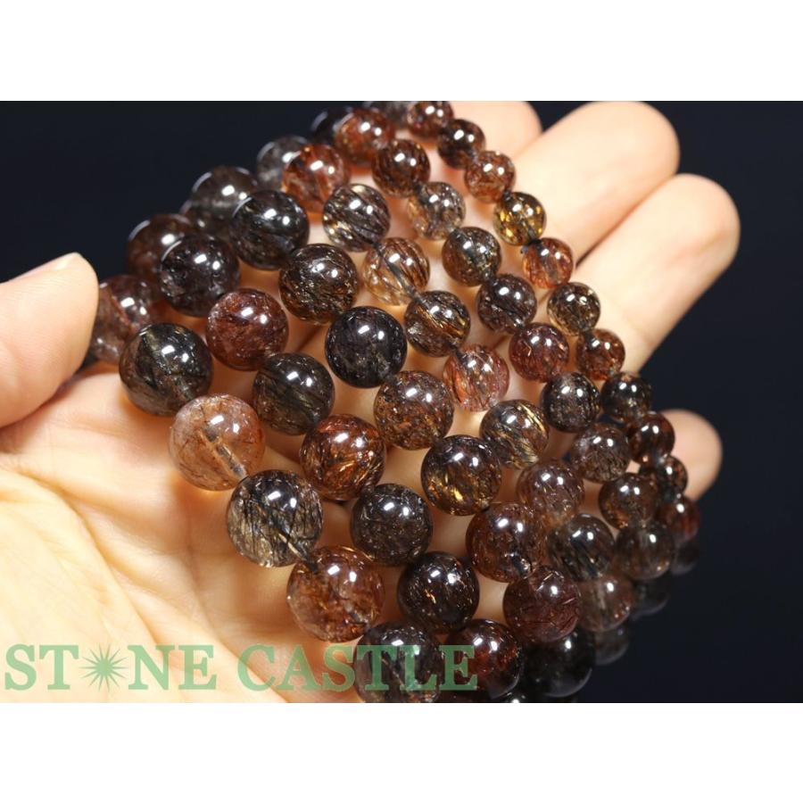 最強の石【黒金スーパーセブンルチルクォーツ】内径約16.5cm 13mm