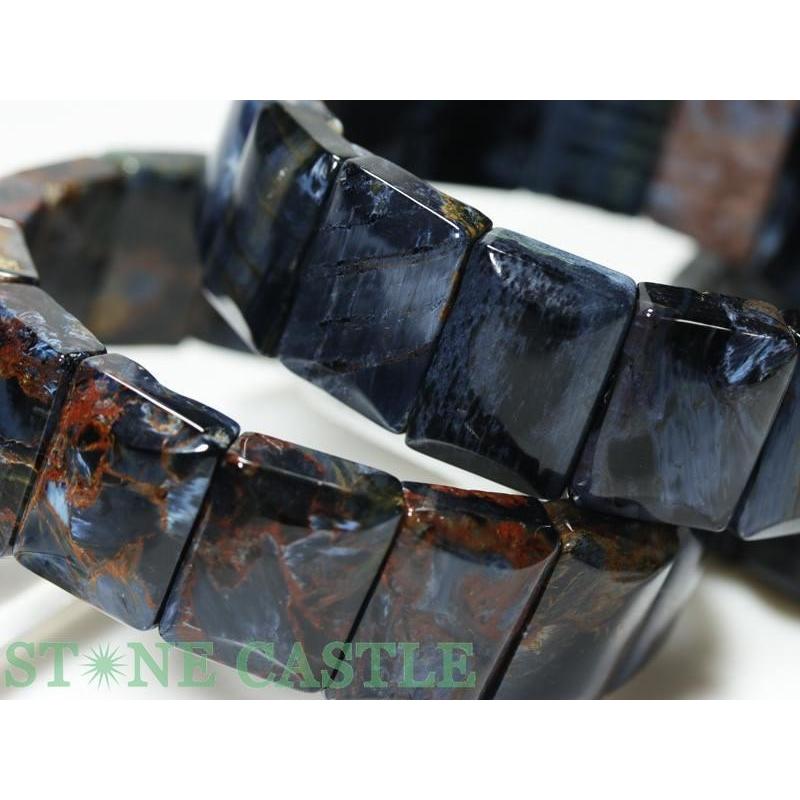 石流通センター 高品質 天然石 ブレスレット ピーターサイト バングル型 (3A) (約13x18mm) パワーストーンの画像