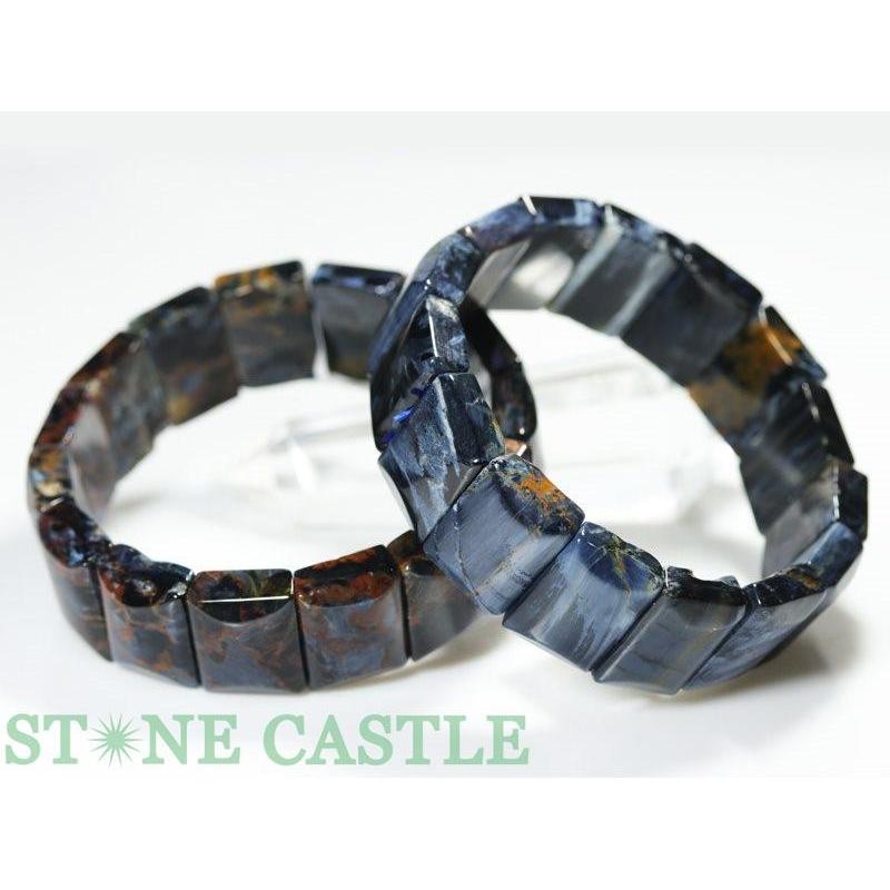 石流通センター 高品質 天然石 ブレスレット ピーターサイト バングル型 (3A) (約13x18mm) パワーストーンの画像