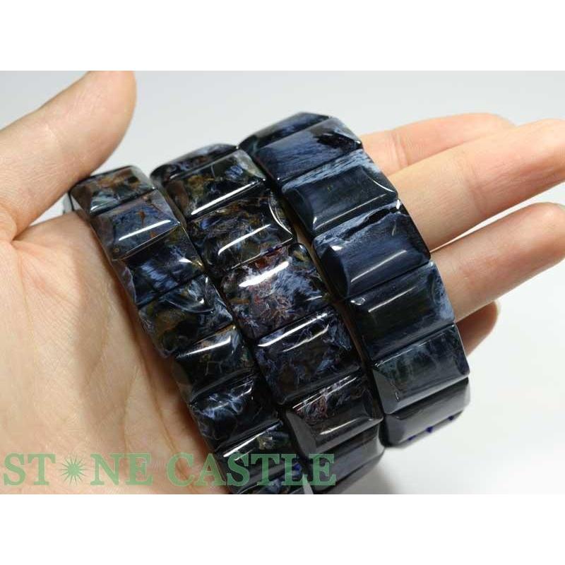 石流通センター 高品質 天然石 ブレスレット ピーターサイト バングル型 (3A) (約13x18mm) パワーストーンの画像