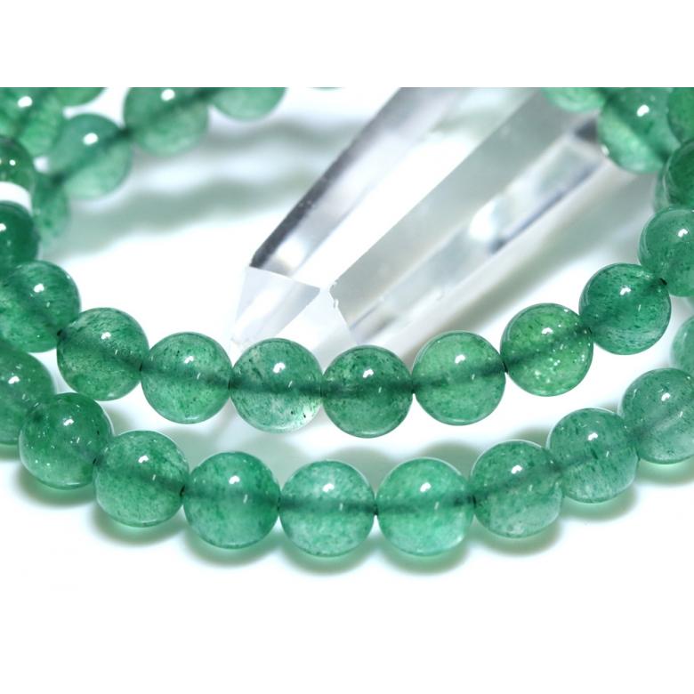 11.天然石✨ストロベリークォーツ　パワーストーン　ブレスレット約16cm 石流通センター 高品質 天然石 ブレスレット グリーン