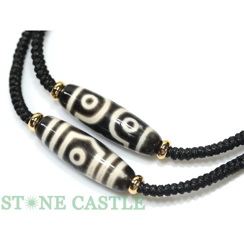 石流通センター 天然石 ネックレス 天珠ネックレス タイプ1 三眼