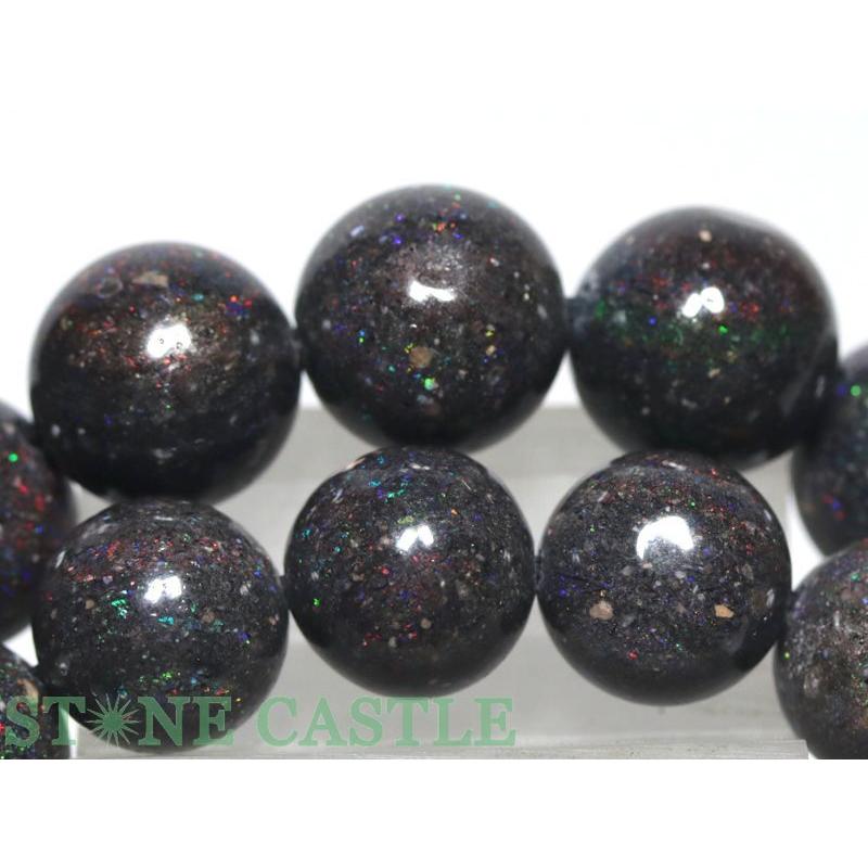 石流通センター 高品質 天然石 ブレスレット ブラックマトリックスオパール (5A) (約10.5〜11mm) パワーストーンの画像