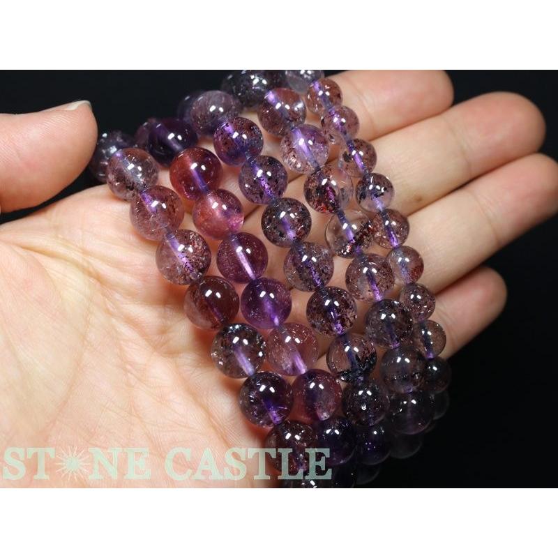 石流通センター 高品質 天然石 ブレスレット ラベンダースーパーセブン (5A) (約10.5〜11mm) (ケース付) パワーストーンの画像